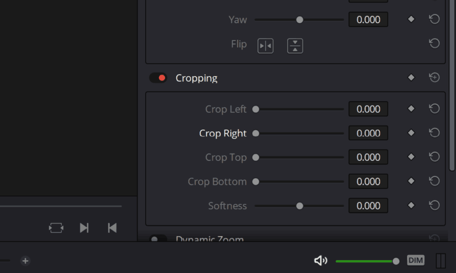 davinci resolve crop video