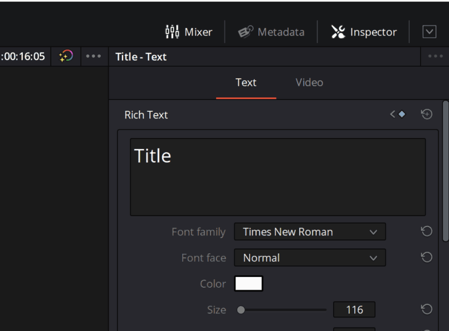 add text davinci resolve