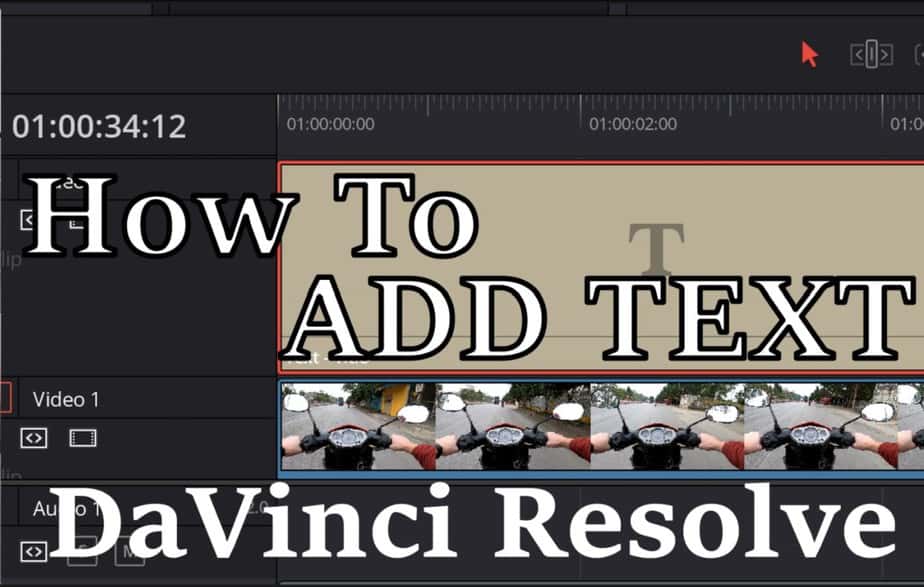 davinci resolve add text on video
