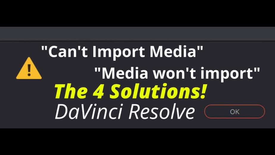 Cant import media danvinci resolve