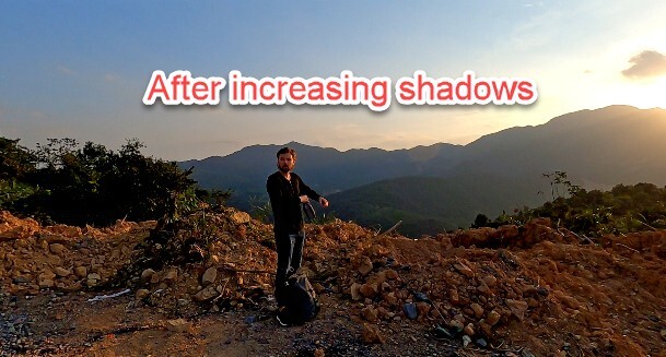 example image after increasing shadow