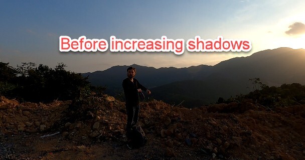 example image before increasing shadow