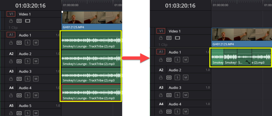 example of merging audio
