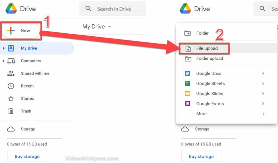 file upload google drive