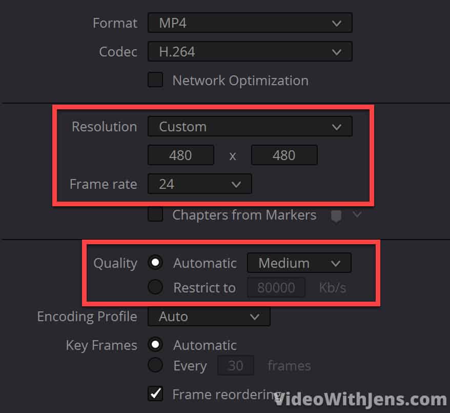 right resolution and fps