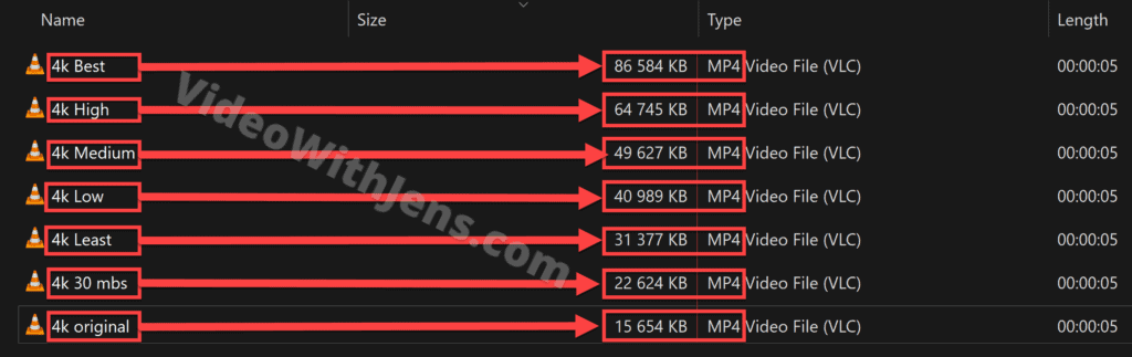 Bitrate test