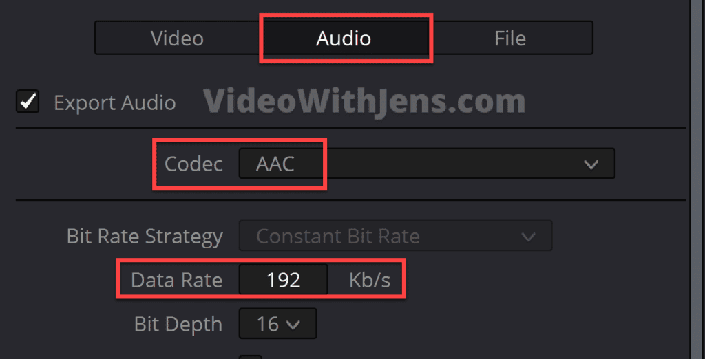 audio settings