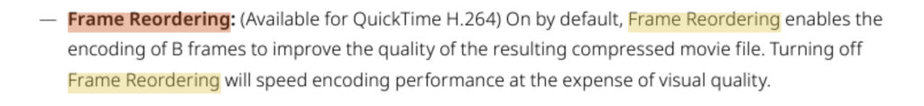 frame reordering from the manual