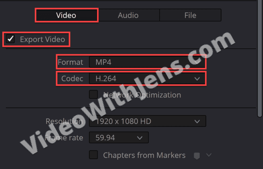 set format against mp4