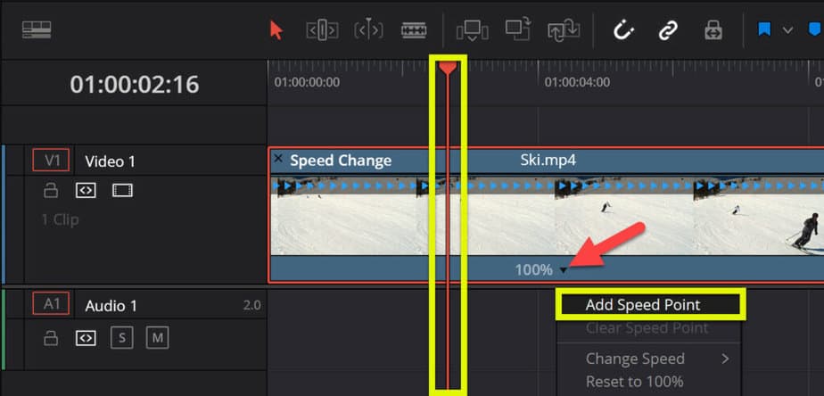 add speed point to beginning of slow motion
