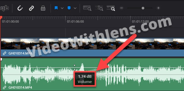 how to change volume in davinci