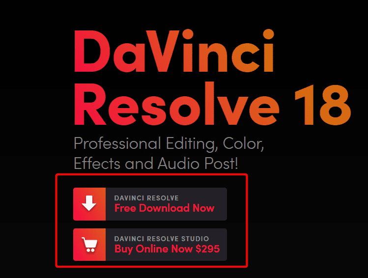 choose free or paid version of resolve