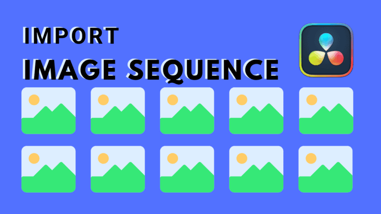 Import Image Sequence FIX: DaVinci Resolve 18 (+ Exporting)