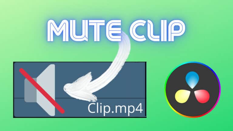 Mute Audio in DaVinci Resolve (Clips, part of clip, track)
