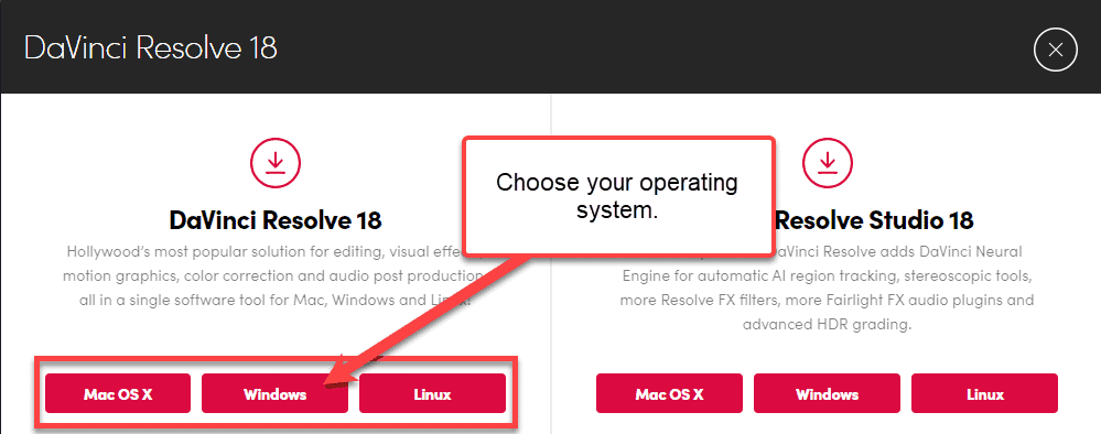 choose operating system