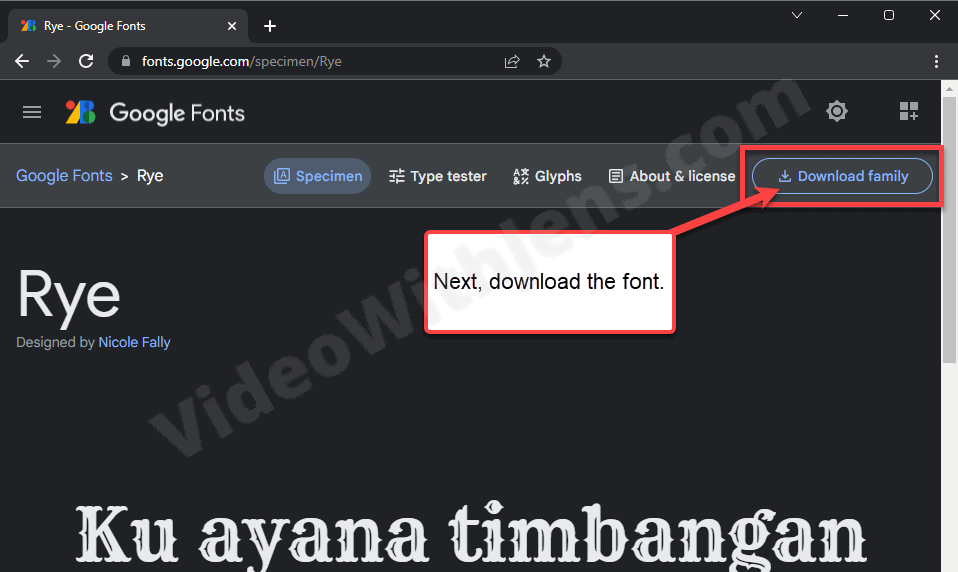 how to download font from google fonts