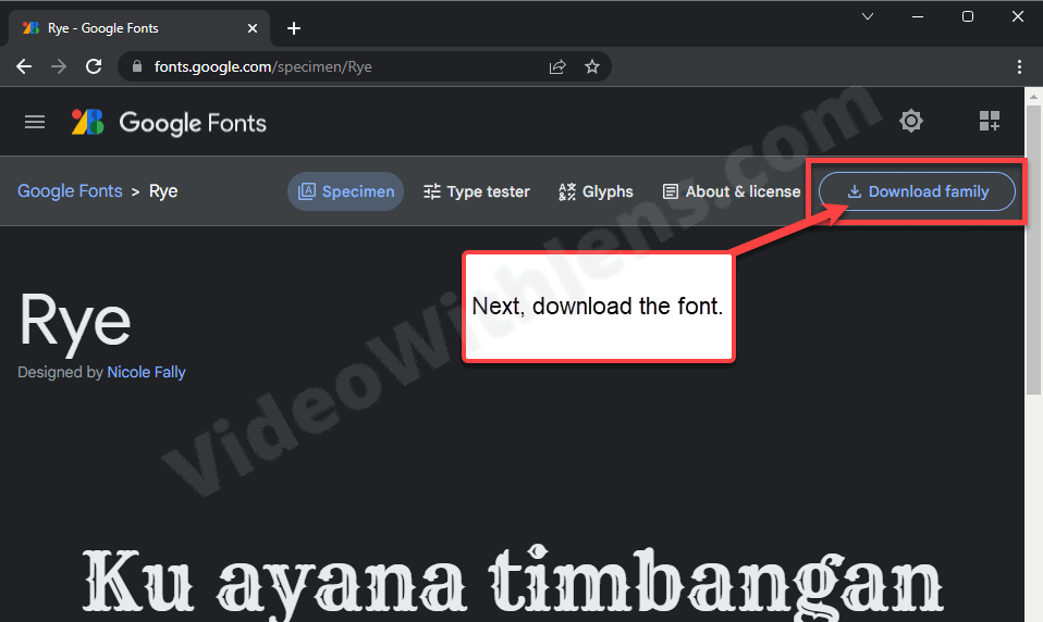 download font