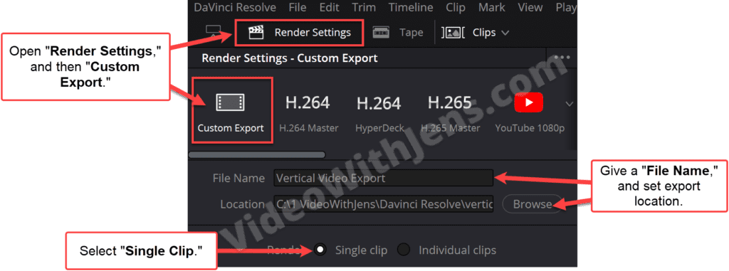 export settings 1