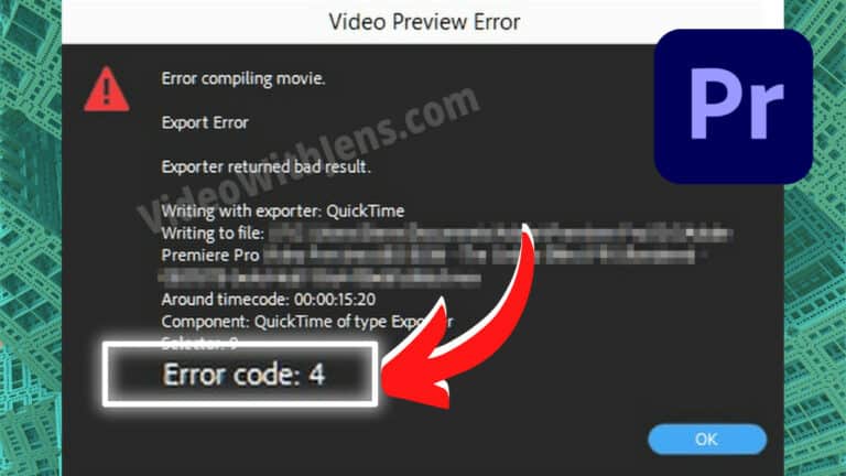 How to Fix Error Code 4 in Premiere Pro (4 Quick Ways)