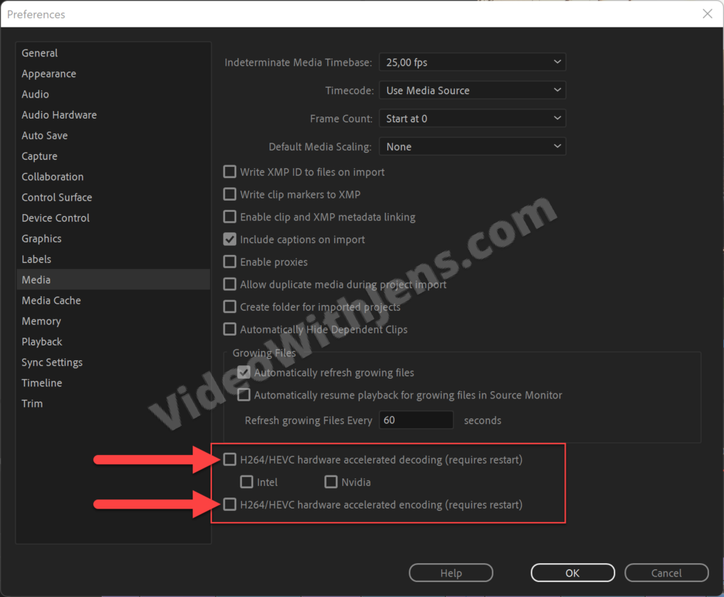 disable hardware encoding and decoding